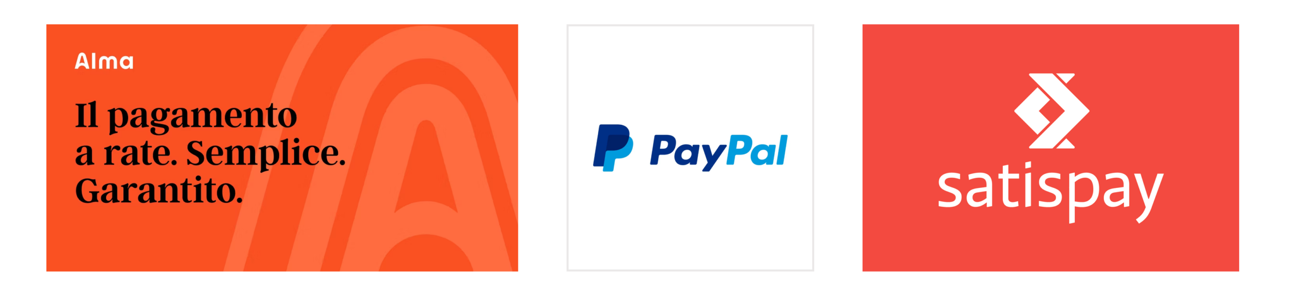 Pagamento a rate con Alma, PayPal e Satispay